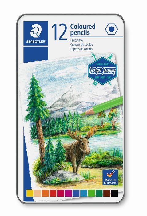 Lápiz Staedtler 146C 12 Colores Surtidos Estuche Metal