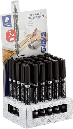 Rotulador permanente doble punta STAEDTLER Lumocolor Duo 348 negro