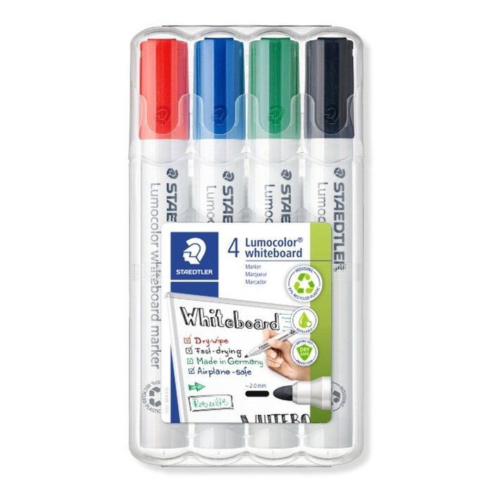 Rotulador Lumocolor Whiteboard Marker 351 4 Colores Vivos | Staedtler | Pack 1 Unidades Imagen principal del producto
