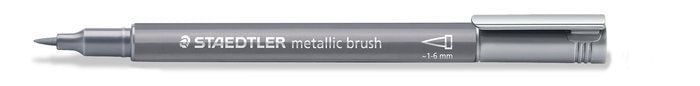 Marcador Staedtler Metallic Brush Plata