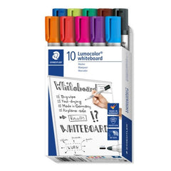 Rotulador Lumocolor Whiteboard Marker 351 10 Colores Surtid | Staedtler | Pack 1 Unidades