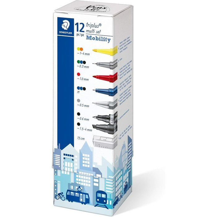Set Oficina Triplus Mobility 12 Pzas Escritura | Staedtler | Pack 1 Unidades Imagen principal del producto