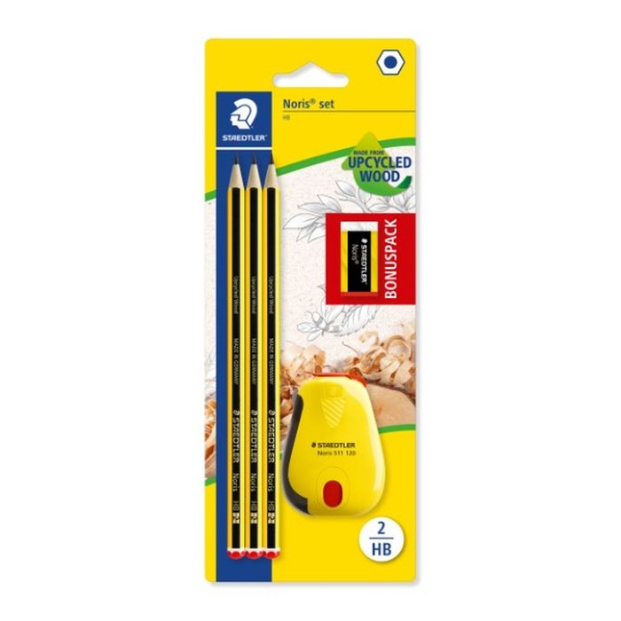 LAPIZ NORIS 120/2 HB BLISTER 3 UDS + AFILALAPIZ DEPOSITO + | 1 UNIDADES | (STAEDTLER) Imagen principal del producto