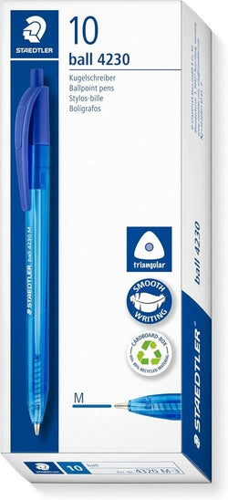 Bolígrafos Retráctiles Staedtler Azul Pack 10