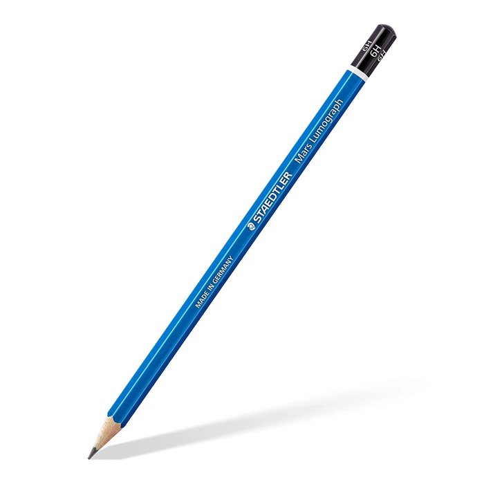 Lápiz de Grafito Mars Lumograph 100 6H, Pack 12 de STAEDTLER