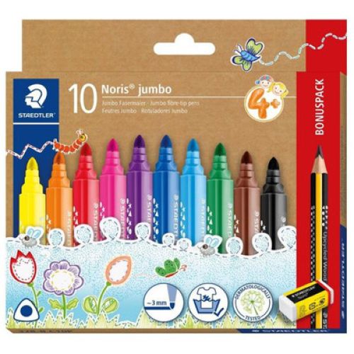 Estuche 10 rotulador triangular noris jumbo 328b colores Imagen principal del producto