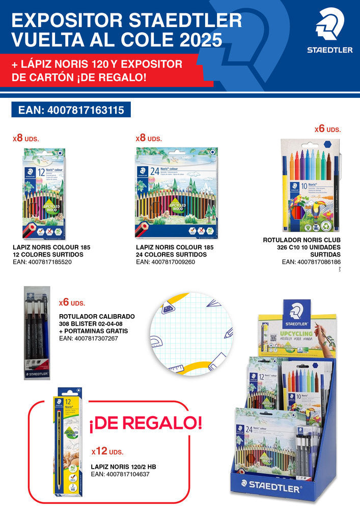 EXPOSITOR STAEDTLER VUELTA AL COLE | 1 UNIDADES | (STAEDTLER) Imagen principal del producto