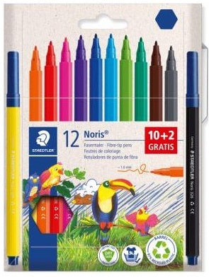 Estuche 10+2 rotuladores de colores noris club 326 Imagen principal del producto