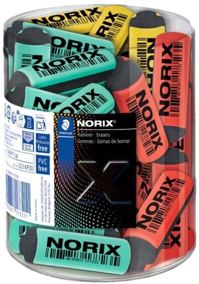 Exp 30 Gomas de Borrar Norix Diseño Negro STAEDTLER Pack 30 Imagen principal del producto