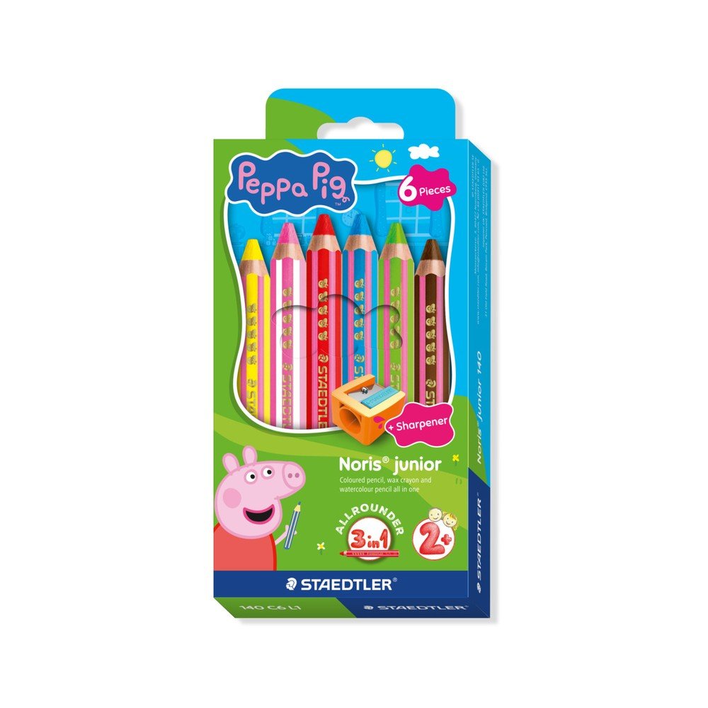 Lápiz Staedtler Peppa Pig 6 colores + afilalápiz
