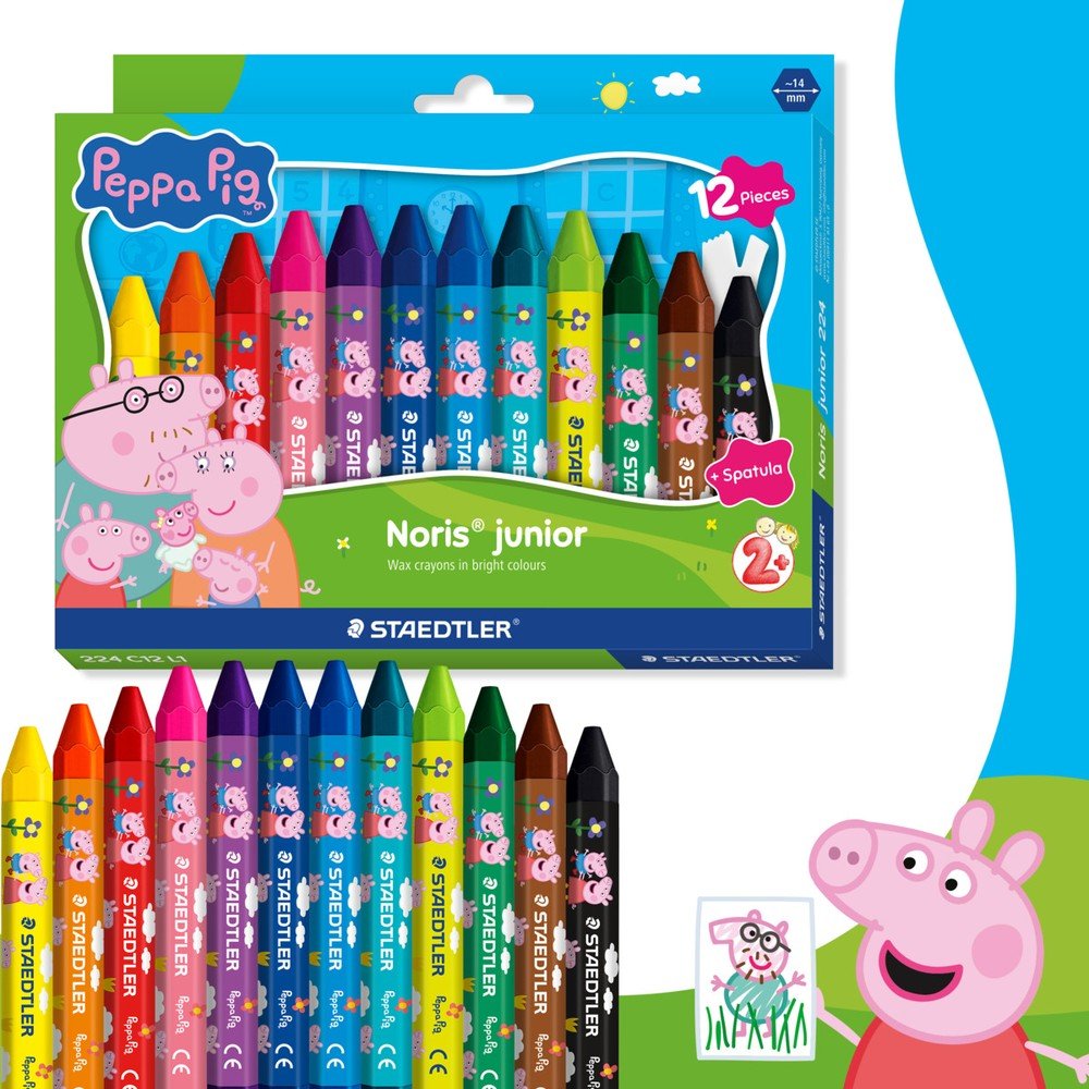 Ceras Staedtler Peppa Pig 12 colores + espátula