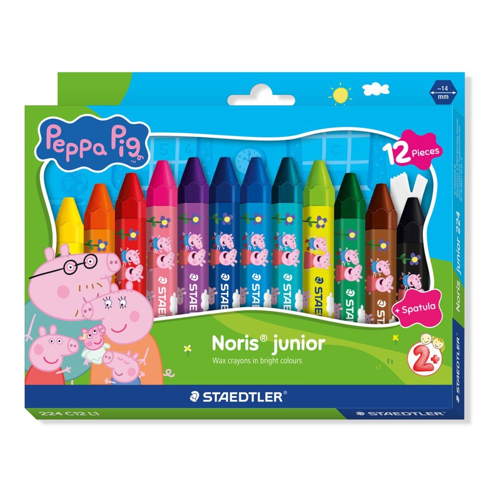 Ceras Staedtler Peppa Pig 12 colores + espátula