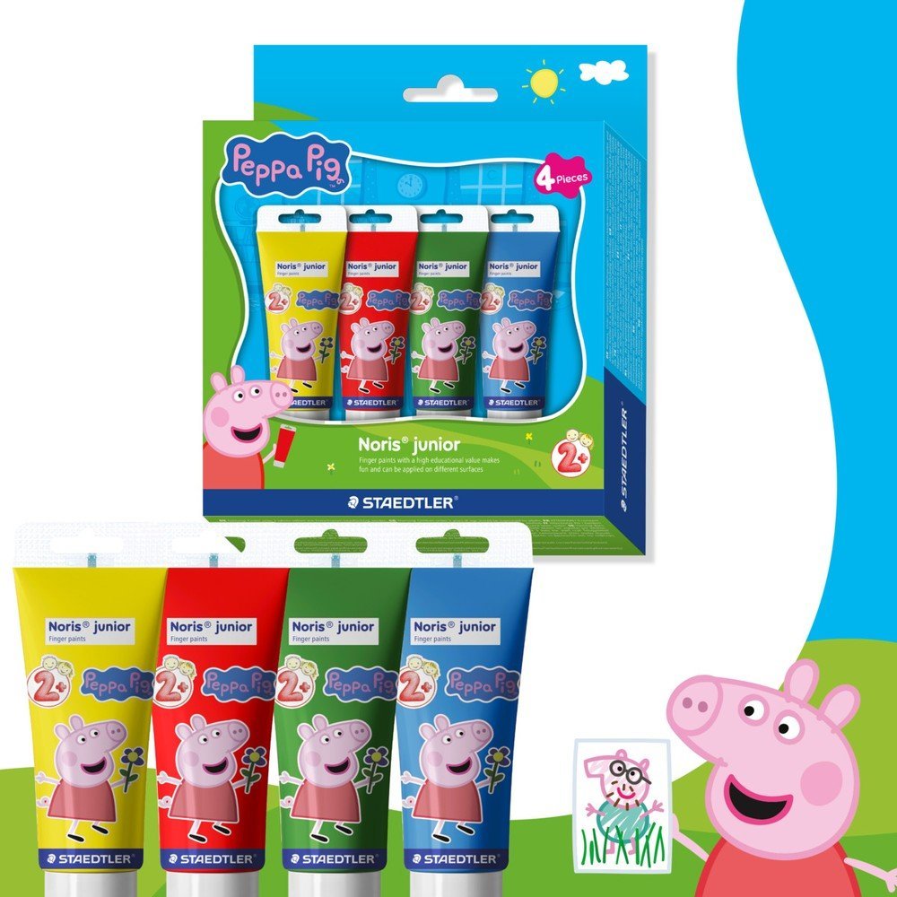 Pintura de dedos Staedtler Peppa Pig 100 ml 4 colores