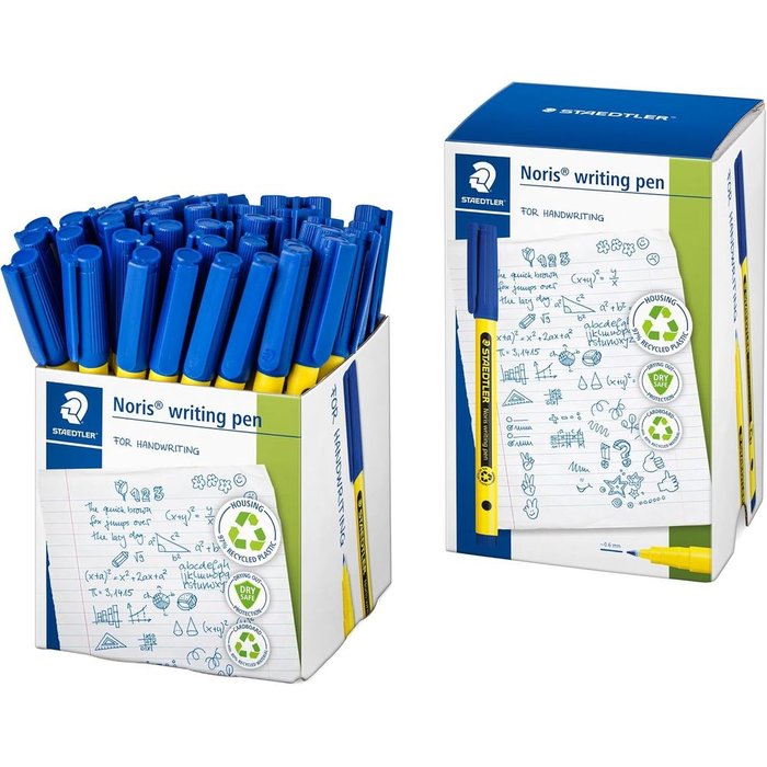 C/50 Rotulador Noris Writing Pen Color Azul STAEDTLER