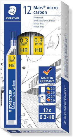 Minas 0,3 mm Hb Mars Micro Carbon Staedtler para dibujo y escritura Imagen principal del producto