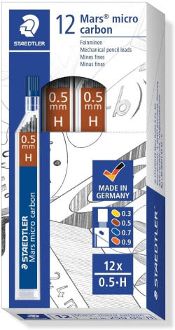 Minas 0,5 mm H Staedtler Pack 12 para dibujo y escritura Imagen principal del producto