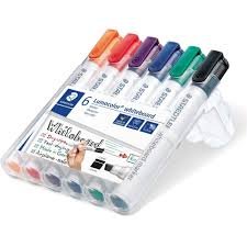 Rotulador Lumocolor 351Bwp6 B/6 Biselado Pizarra Blanca Sur | Staedtler | Pack 1 Unidades