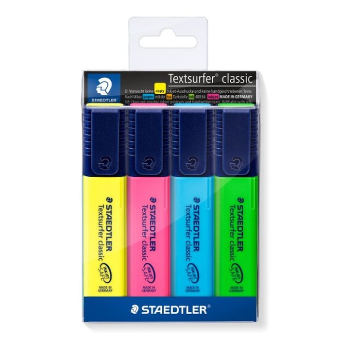 Blister Marcador Fluoresc 364Wp4 Textsurfer Surtido 4 | Staedtler | Pack 1 Unidades Imagen principal del producto