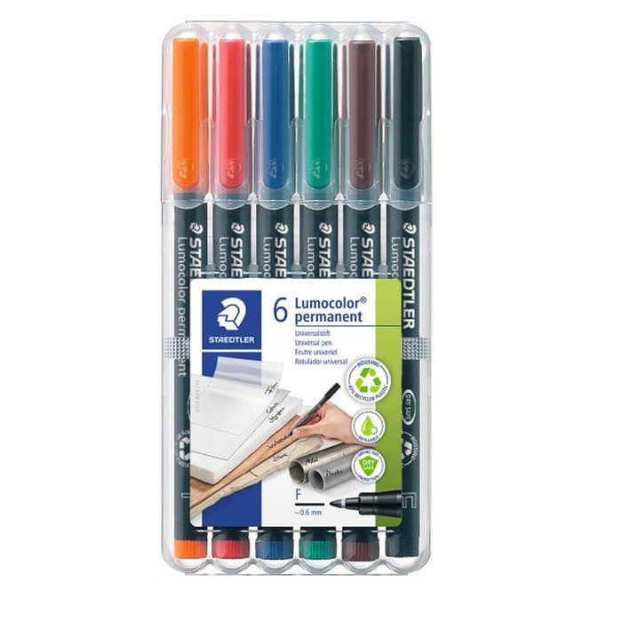 Rotulador Lumocolor 318Wp6 Fino B/6 Surtido | Staedtler | Pack 1 Unidades Imagen principal del producto