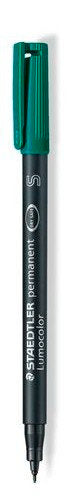 Rotulador permanente Staedtler Lumocolor 313 Verde en pack de 10