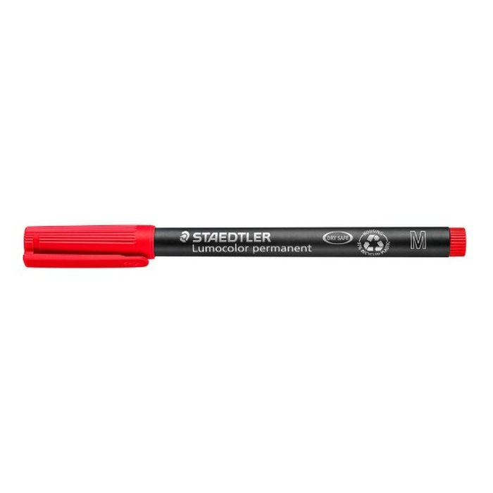 Rotulador Lumocolor 317 Medio Rojo | Staedtler | Pack 10 Unidades