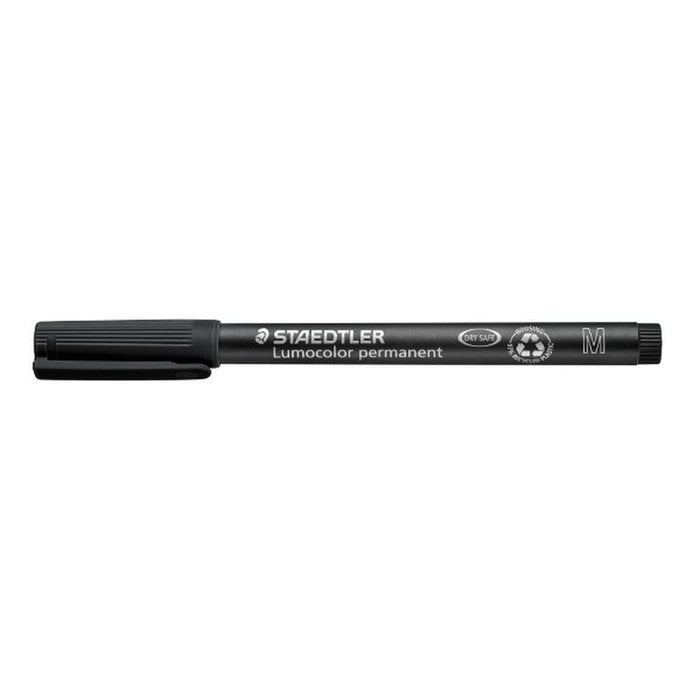 Rotulador Lumocolor 317 Medio Negro | Staedtler | Pack 10 Unidades