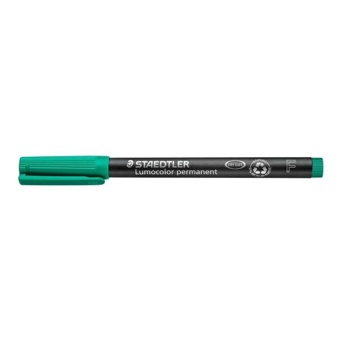 Rotulador Lumocolor 318 Fino Verde | Staedtler | Pack 10 Unidades
