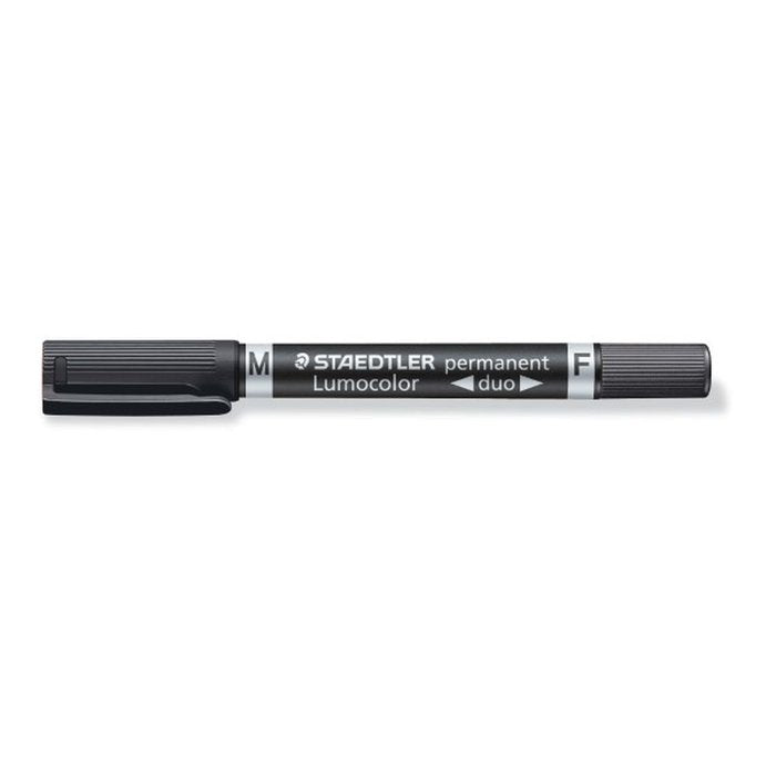 Rotulador Lumocolor 348 Doble Punta Negro | Staedtler | Pack 10 Unidades