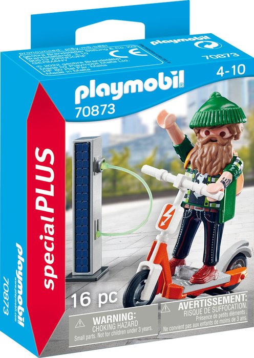 Hipster con E-scooter Playmobil Pack 1 juguete educativo