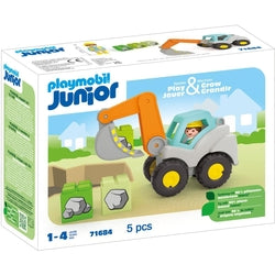 Pala excavadora Playmobil Junior para juegos educativos