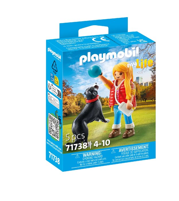 Mujer con Perro de Montaña Playmobil Juguete de 12 cm Imagen principal del producto