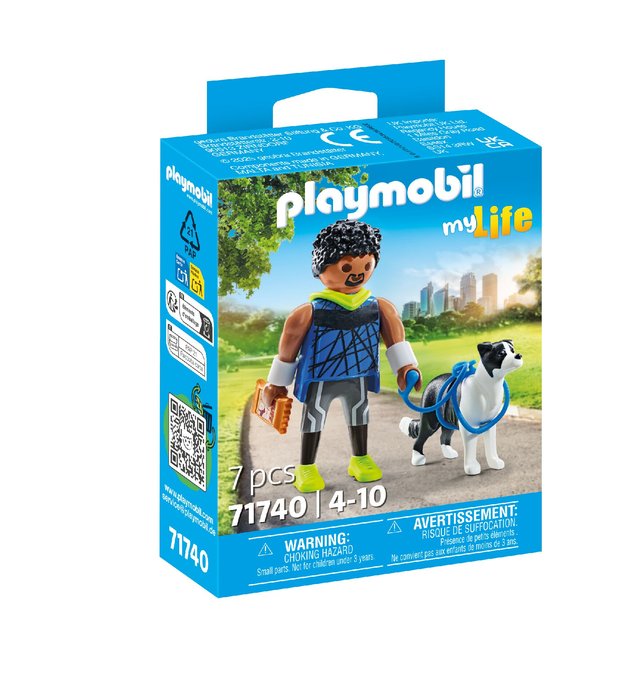 Corredor con Border Collie Playmobil Juguete de 12 cm Imagen principal del producto