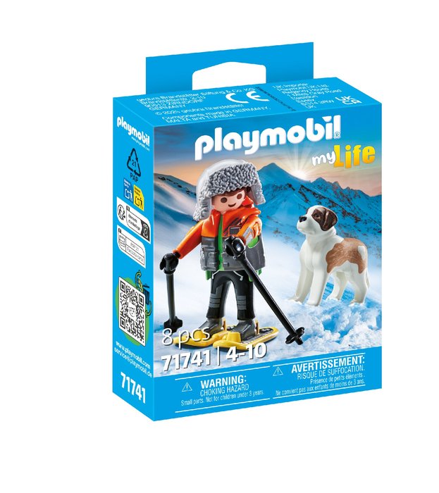 Senderista con San Bernardo Playmobil 12 cm juguete de manualidades y juego