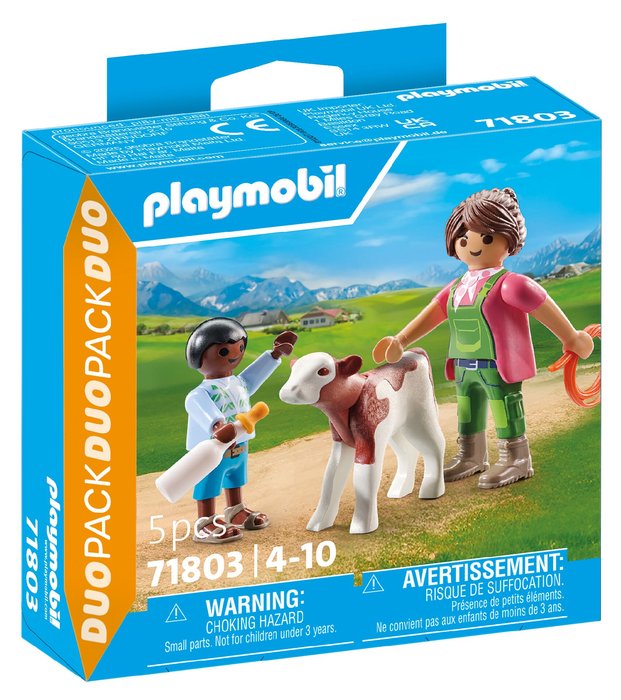 GRANJERA CON TERNERO | PLAYMOBIL, S,A, | 1 UNIDAD | 4008789718037 Imagen principal del producto