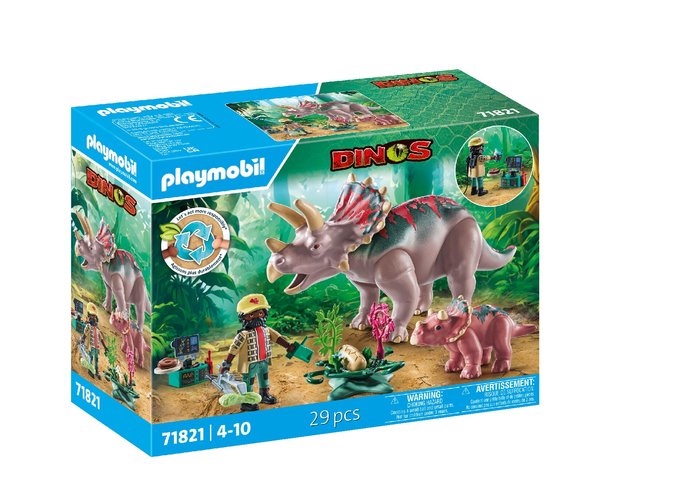 FAMILIA DE TRICERATOPS | PLAYMOBIL, S,A, | 1 UNIDAD | 4008789718211 Imagen principal del producto