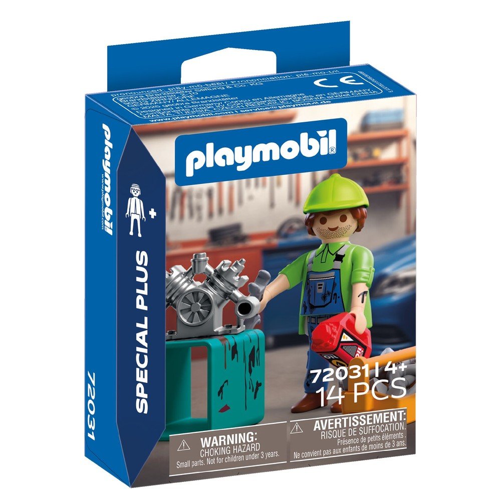 Playmobil Mecánico Juguete de 12 cm para niños y coleccionistas