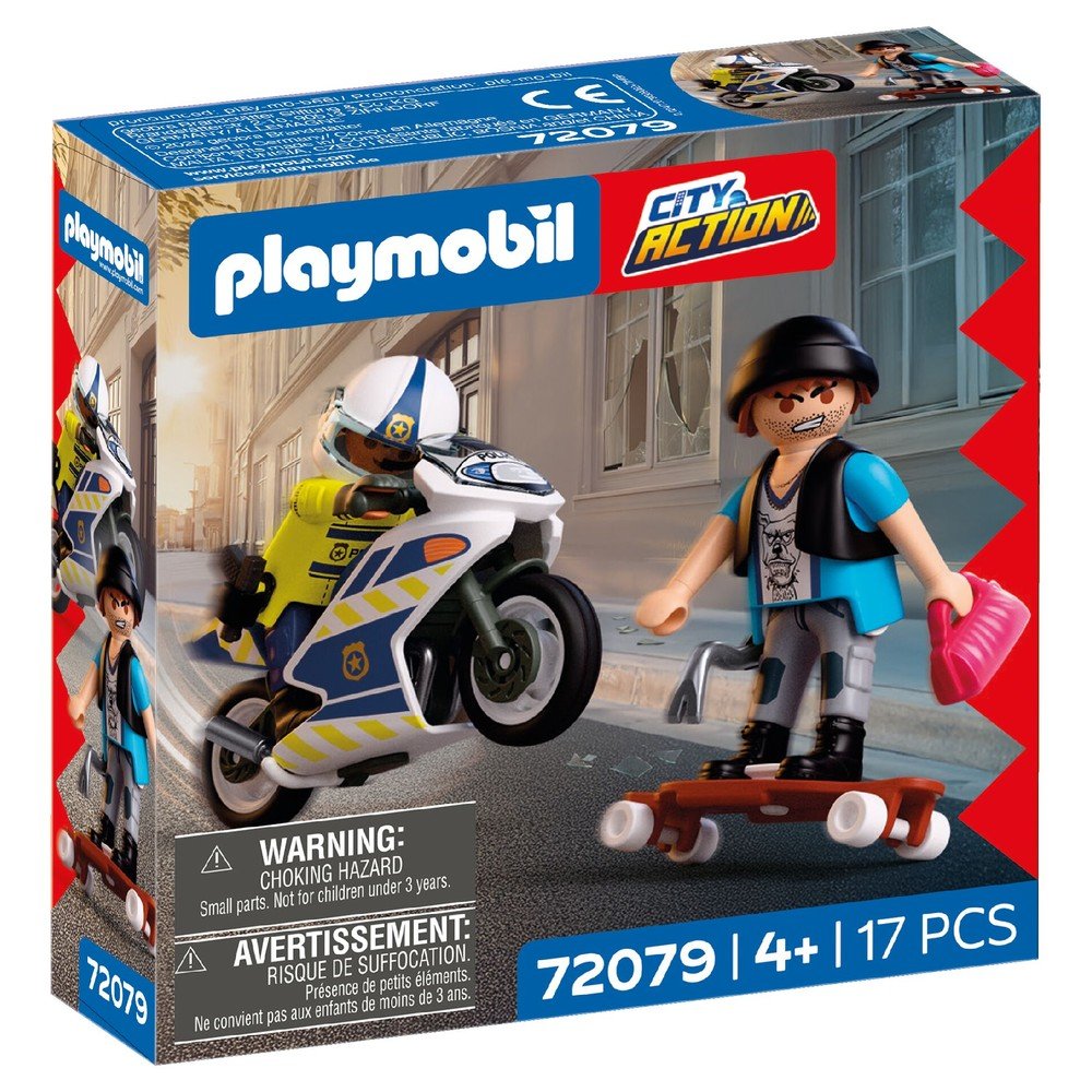 Playmobil persecución en moto juego de juguetes Imagen principal del producto