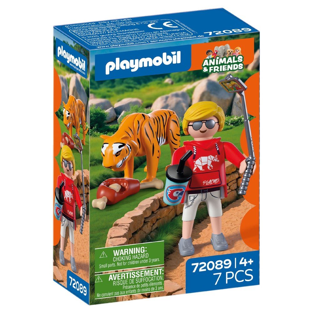 Playmobil Zoo Tigre y Visitante Juguete para niños Imagen principal del producto