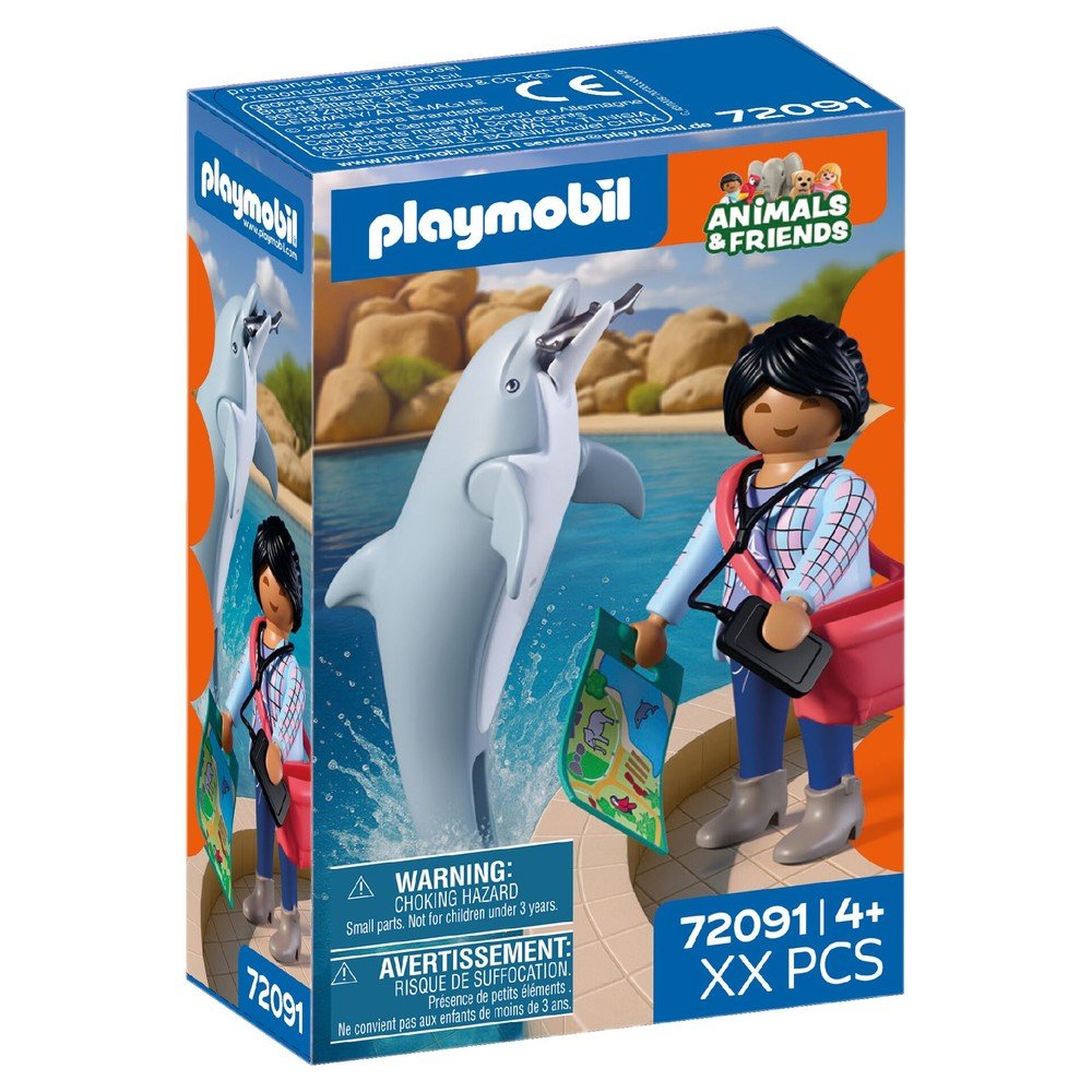 Playmobil Zoo Delfín y Visitante Juguete Imagen principal del producto
