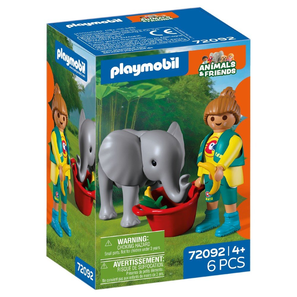 Playmobil Zoo Elefante Bebe y Cuidadora Juguete educativo