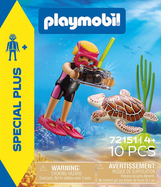 Playmobil Buceadora con Tortuga