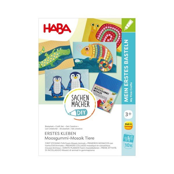 Set Creativo Haba Primeros Mosaicos con Goma Eva Animales
