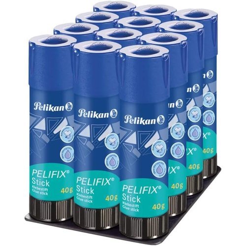 Pegamento en barra Pelifix 40g pack 12 unidades, ideal para papel y manualidades Imagen principal del producto