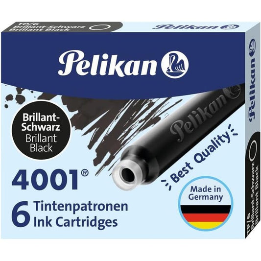 CARTUCHO PELIKAN 4001 TP6 NEGRO | 10 UNIDADES | (PELIKAN, S,A,)