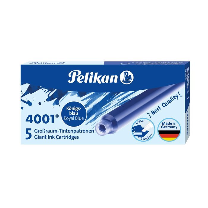 C/5 Cartucho Tinta Pelikan Largo Azul 4001 Imagen principal del producto