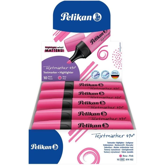 C/10 marcador fluorescente textmarker 490 rosa Imagen principal del producto