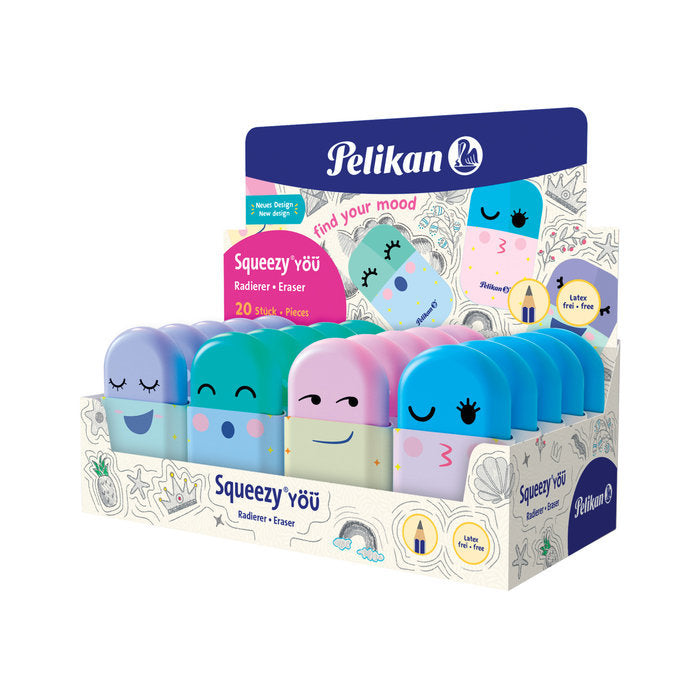 Expositor 20 Gomas Borrar Pelikan Squeezy You