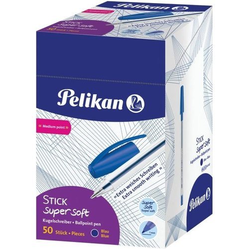 BOLIGRAFO PELIKAN STICK SUPERSOFT AZUL | 50 UNIDADES | (PELIKAN, S,A,)