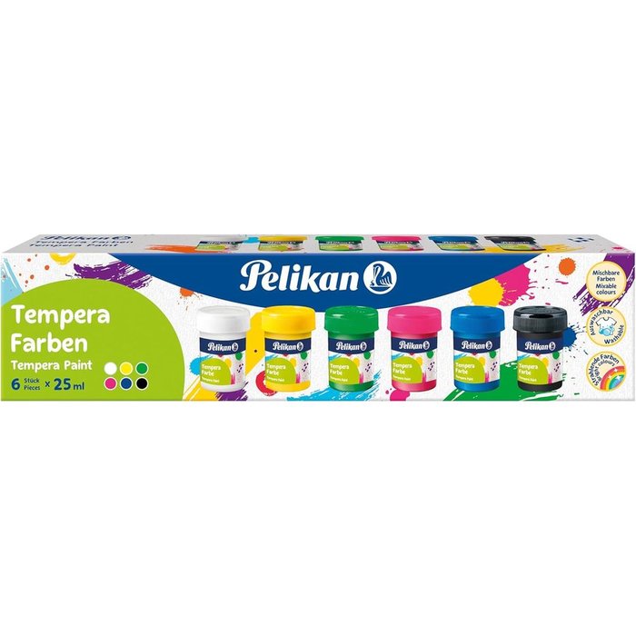 TEMPERA PELIKAN 25ML 6 COLORES SURTIDOS | 1 UNIDADES | (PELIKAN, S,A,)