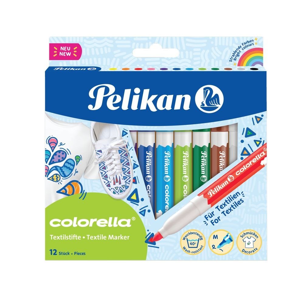 Rotuladores Pelikan Colorella Textil, caja 12